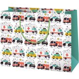 Cardex Srednja darilna vrečka z vzorcem reševalcev, policistov in gasilcev 23x10x17,8 cm | Shoptok.si