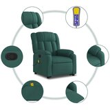  Masažni naslonjač na podizanje od tkanine tamnozeleni | shoptok.hr