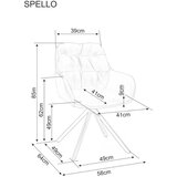  Stolica SPELLO - Umjetna koža - siva | shoptok.hr