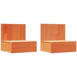  Noćni ormarić s ladicama 2 pcs Vosak smeđa 42 x 32,5 x 40 cm | shoptok.hr