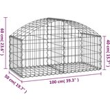  Gabionska košara s lukom 100x50x40/60 cm pocinčano željezo | shoptok.hr