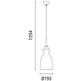  Luster na kablu SIMPLO 1xE27/15W/230V, beo, prečnik 19,5 cm | Eponuda.com