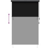 Rolo zavjesa Crna 80 x 250 cm Tkanina i aluminij | shoptok.hr