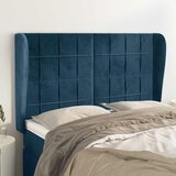  Uzglavlje s ušima tamnoplavo 147x23x118/128 cm baršunasto | shoptok.hr