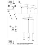  Sollux SL.0954 - Luster na sajli LOOPEZ 3xGU10/10W/230V crna/zlatna | Eponuda.com
