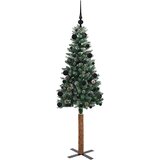 vidaXL Ožja jelka med 150 LED Zelena in Bela 150 cm PVC in trden bor | Shoptok.si