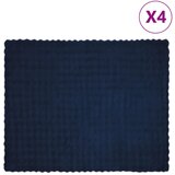 vidaXL Lažni zec deka 4 pcs Morska plava 130 x 150 cm Poliester | shoptok.hr