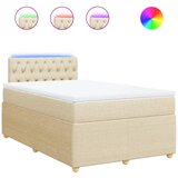 Maison Chic Box spring postelja - Vzmetna postelja z vzmetnico krem 120x190 cm blago SL23297, (21880547) | Shoptok.si