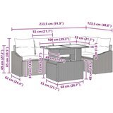  6-delnim vrtni kavč set z blazinami bež Poli ratan, (22090926) | Shoptok.si