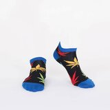 Fasardi Black short women's socks with colorful leaves Cene