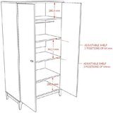 Vipack Ormar u dekoru oraha u tamnoj prirodnoj boji 100x190,5x55 cm Ilyas – | shoptok.hr