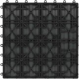  Pločice za decking 3D Dizajn 11 kom. Crna 30 x 30 cm WPC | shoptok.hr