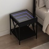 vidaXL Noćni ormarić s beskonačnim LED svjetlima crni 40x40x49 cm Cijene