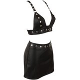 Cottelli komplet iz umetnega usnja: top in mini krilo (črna) - M | Shoptok.si