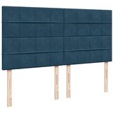  s oprugama i madracem plavi 180x200 cm baršunasti | shoptok.hr