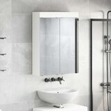  Kopalniška ogledalna omara z vrati TULUM Bela 60 x 16,5 x 78 cm, (5000157257) | Shoptok.si