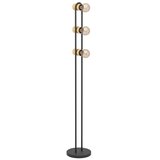 Eglo podna lampa Chieveley 43544, 3x E27, visina 140,5 cm, crna i prirodno drvo | shoptok.hr