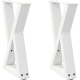  Noge za klub stolić 2 kom Bijele 38 x (42-43,3) cm Čelik | Eponuda.com