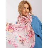 Fashion Hunters Pink women's scarf with fringe