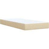  Krevet s oprugama i madracem krem 90 x 190 cm od tkanine | shoptok.hr