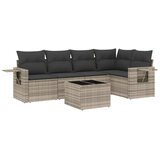  6-dijelni set vrtnih sofa od poliratana s jastucima svjetlosivi | shoptok.hr