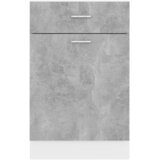 s donjim ladicama "Lyon" Betonsko sivi 50x46x81,5 cm Konstruirano drvo | shoptok.hr
