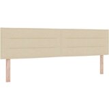  Postelja z vzmetnico z vzmetnico krema 180 x 200 cm blago, (5000126152) Slike