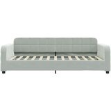vidaXL Dnevni krevet s madracem svjetlosivi 100 x 200 cm baršunasti | shoptok.hr