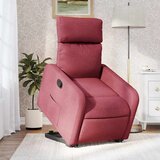  Naslonjač na podizanje od tkanine crvena boja vina | shoptok.hr