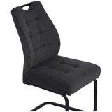 CARRYHOME NIHAJNI STOL, kovina, tekstil črna, temno siva | Shoptok.si