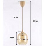 Brilagi LED luster na sajli R GLASS 1xE27/60W/230V prečnik 14 cm bež/zadimljeno braon | Eponuda.com