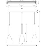  Luster na sajli MUZA 3xE27/60W/230V | Eponuda.com