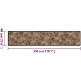  Kuhinjska preproga pralna dobro jutro rjava 60x300 cm žamet | Shoptok.si