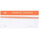 NARODNE NOVINE-UT VII-13/NCR/N PRIJEMNI LIST - KALKULACIJA; Blok 100 listova, 42 x 19,5 cm | shoptok.hr
