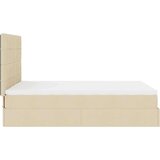  Otomanska postelja z vzmetnico krem 140x190 cm blago, (22053154) | Shoptok.si