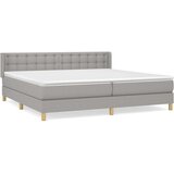  Box spring postelja z vzmetnico svetlo siva 180x200 cm blago, (20791340) | Shoptok.si