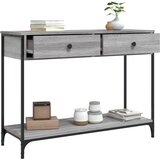  Konzolni stol siva boja hrasta 100x34,5x75 cm konstruirano drvo | shoptok.hr