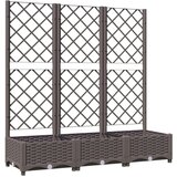 vidaXL Vrtna sadilica s rešetkom smeđa 120 x 40 x 121 5 cm PP | shoptok.hr