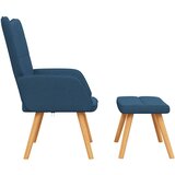 Stolica za opuštanje sa stolcem plava od tkanine | shoptok.hr