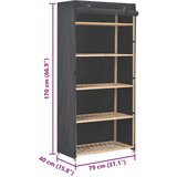  Ormar od tkanine sivi 79 x 40 x 170 cm | Eponuda.com