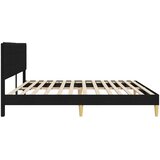  Krevetna konstrukcija s uzglavljem Crna 200 x 200 cm Tkanina | shoptok.hr