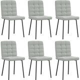 Maison Chic Jedilni stoli - Vzorci stoli 6 kosov svetlo siv žamet A1297, (22031576) | Shoptok.si