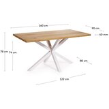 Kave Home Blagovaonski stol s pločom stola u dekoru hrasta 90x160 cm Argo – | shoptok.hr