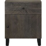 vidaXL Nočna omarica črna 50x33x60 cm trden mangov les | Shoptok.si