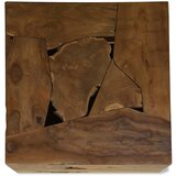  Stolić za kavu od prave tikovine 50 x 50 x 35 cm smeđi | shoptok.hr