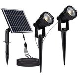  Komplet 2x solarnih LED lampi za spoljašnju upotrebu 2xLED/1,2W/3,7V IP65 3000K 4000 mAh | Eponuda.com