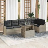  Set sofe s jastukom 7 pcs Svjetlosiva Poli ratan | Eponuda.com