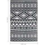 Vanjski tepih crni 160 x 230 cm PP | shoptok.hr