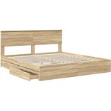  krevet s od storage sonoma hrast 180 x 200 cm konstruirano drvo | shoptok.hr