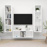  3-dijelni set TV ormarića bijeli od konstruiranog drva Cijene